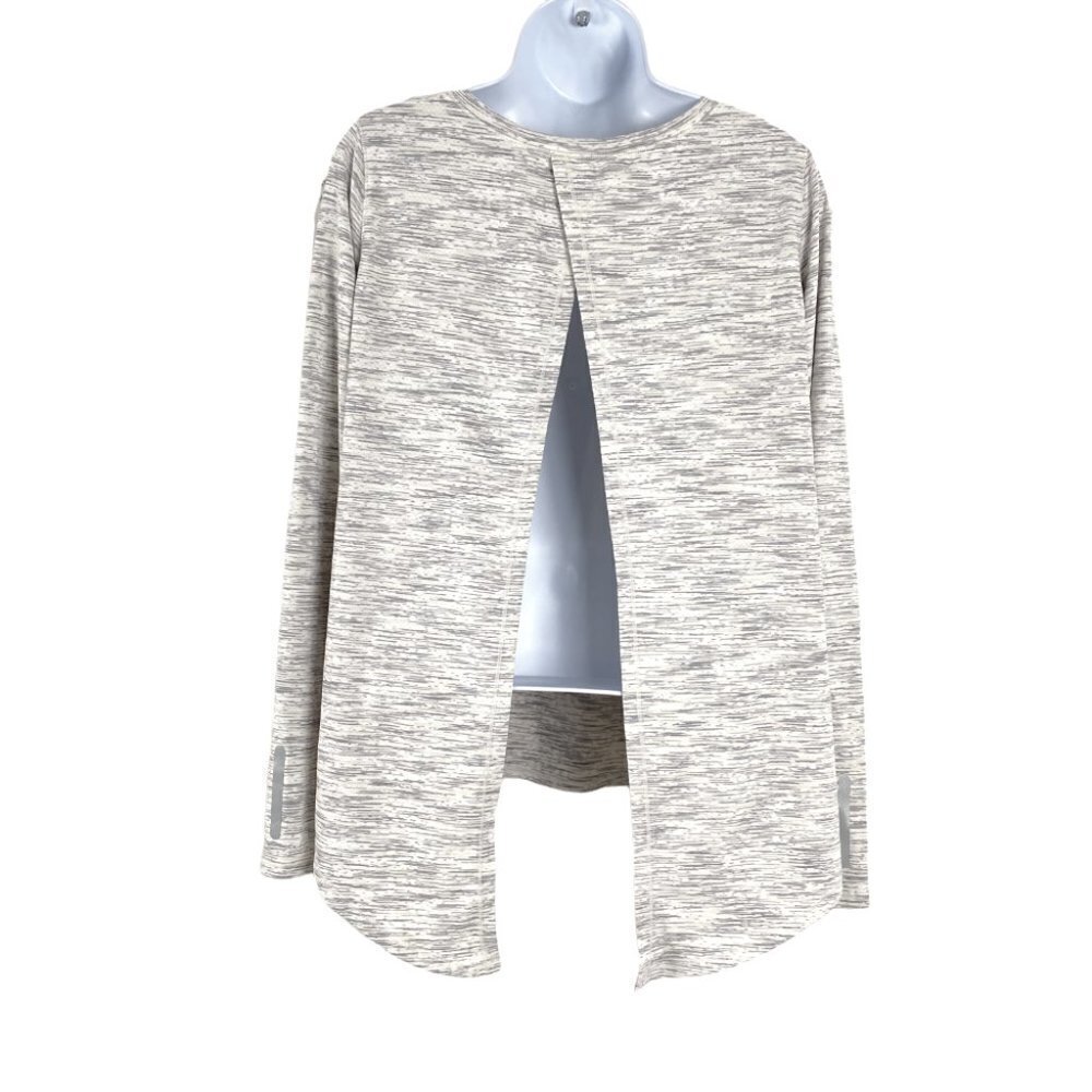 Zyia Active Top Split Back Long Sleeve Polyester Spandex Women's Large‎